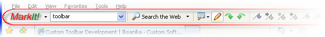 Bookmark Toolbar for Internet Explorer. Custom Toolbar Development Services by Iksanika