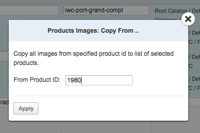 Copy product images mass action