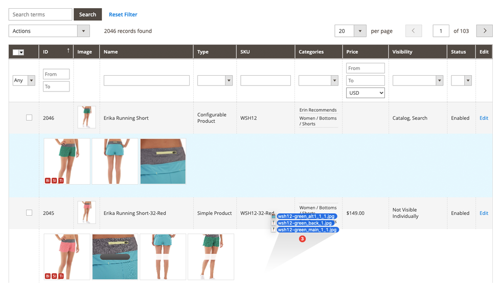 Adjustable Product Grid for Magento