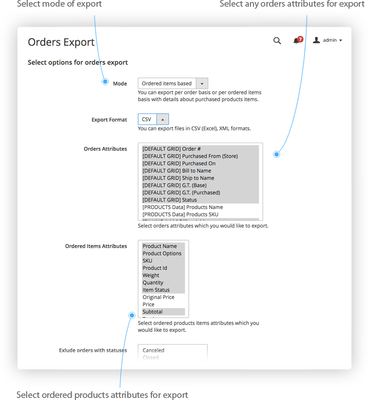 Order Export Magento 2 extension