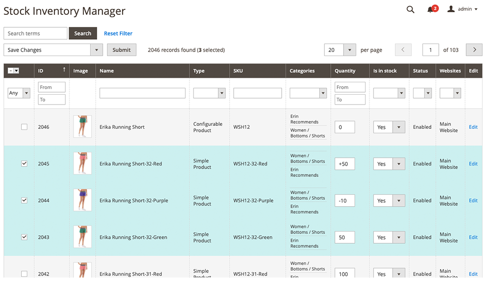 Adjustable Product Grid for Magento