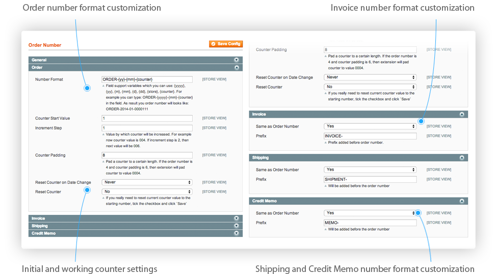 Custom Advanced Order Number Magento