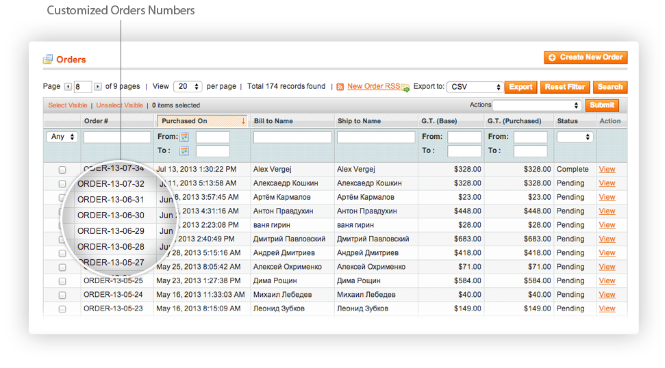 Custom Advanced Order Number Magento