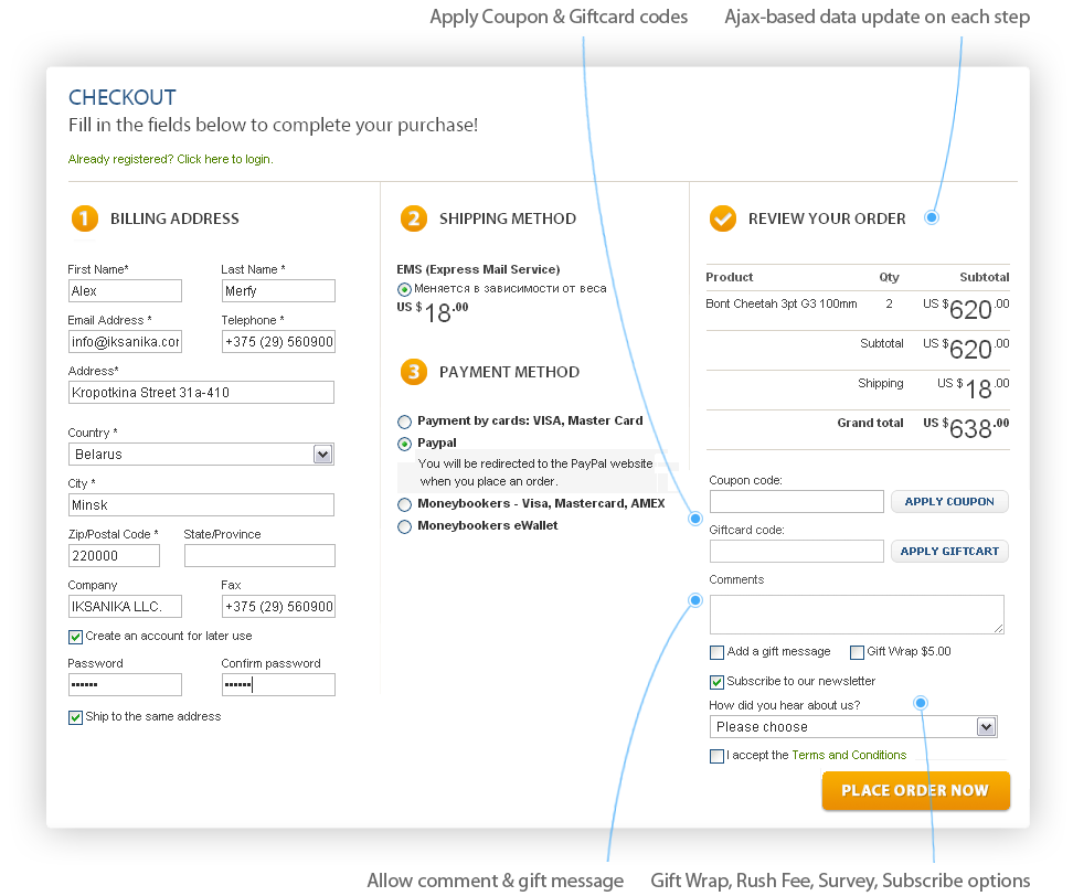 One Step Checkout Magento