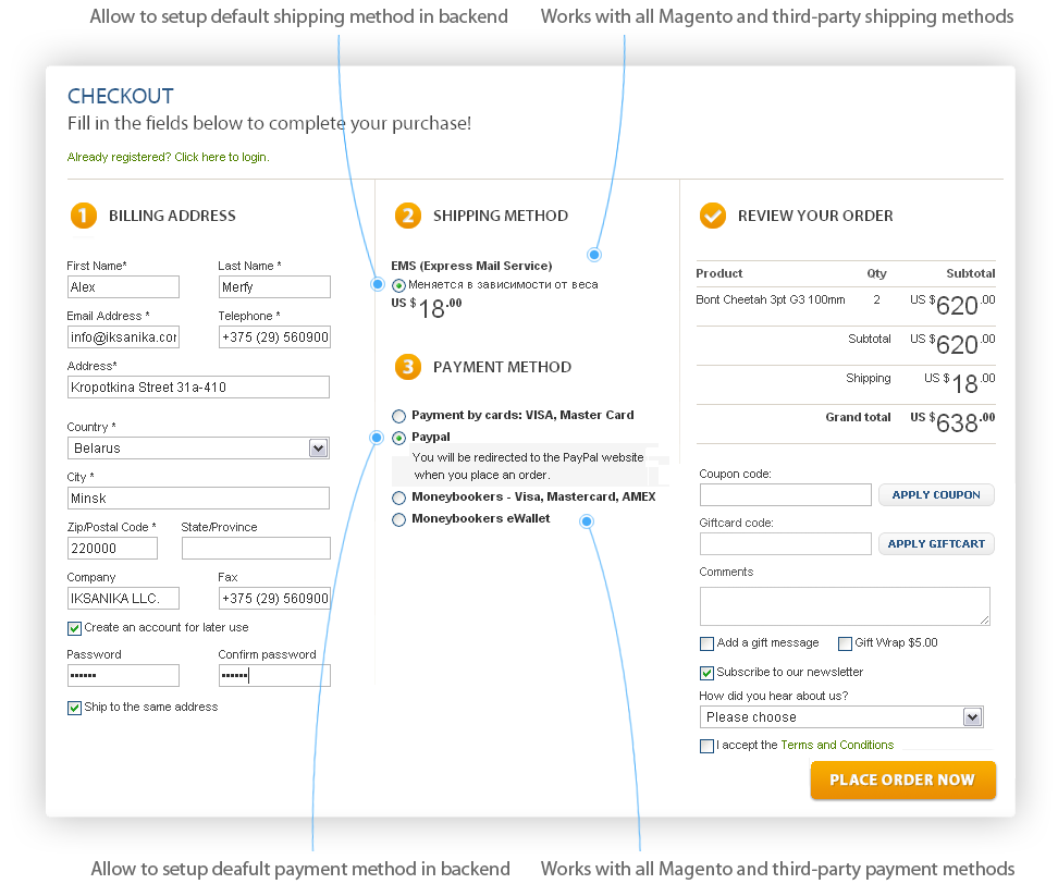 One Step Checkout Magento