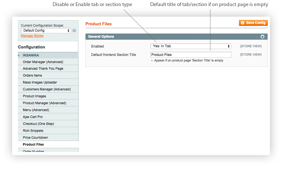 Magento Product Attachments extension